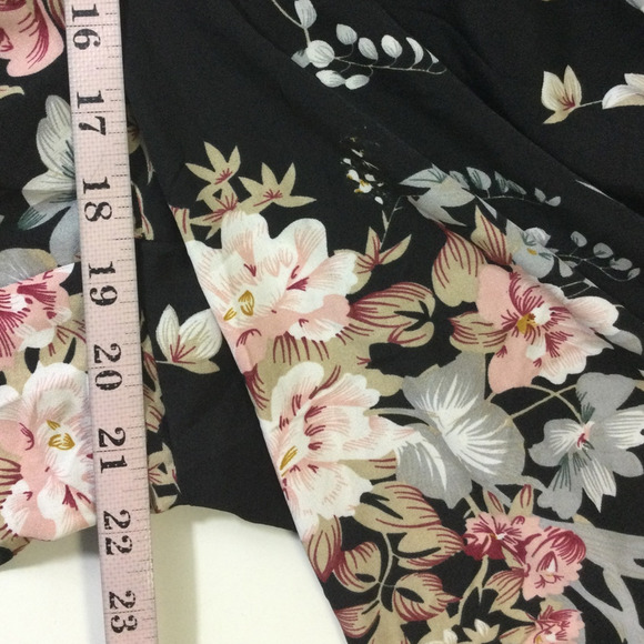 BLOOMCHIC 18-20 2X Plus Black Floral Contrast Belted Pockets Jumpsuit NWT B62 - Picture 8 of 14